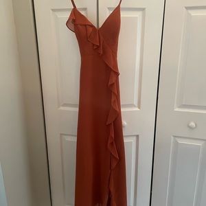 Size 8 Revelry Bridesmaids Dress - Rust Orange
